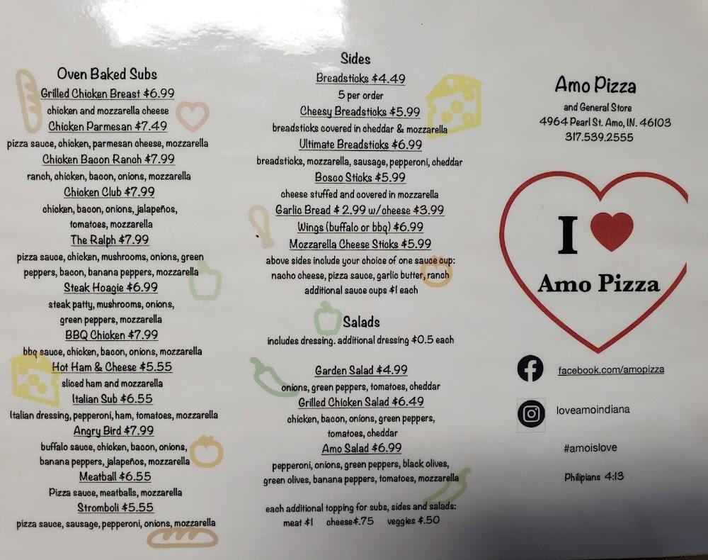 Amo Pizza & General Store Menu image 3